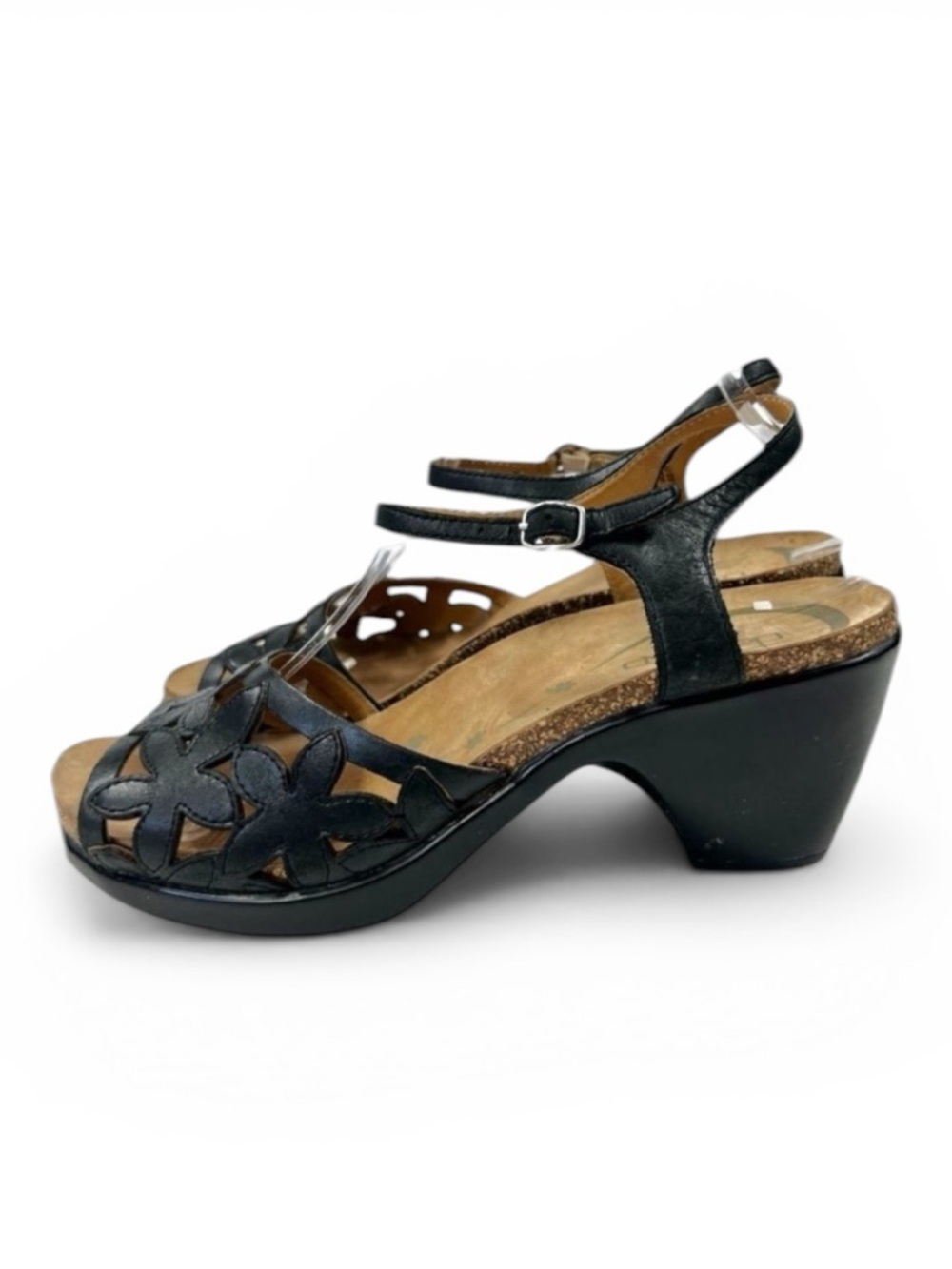 Dansko Coquette Laser Cut Floral Leather Sandals